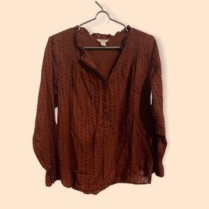 Jcrew Point Sur Swiss Dot Blouse size 4